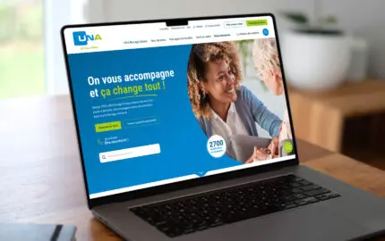 Ecran de présentation du site internet de l'UNA Bocage Ornais réalisé par l'agence Highfive